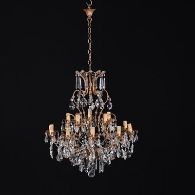 Glass Chandelier, Italy, 1980s-VMM-1407647