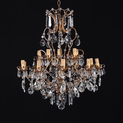 Glass Chandelier, Italy, 1980s-VMM-1407647