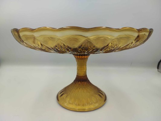 Glass Confectionary Bowl on Foot, 1970s-CAQ-1407588