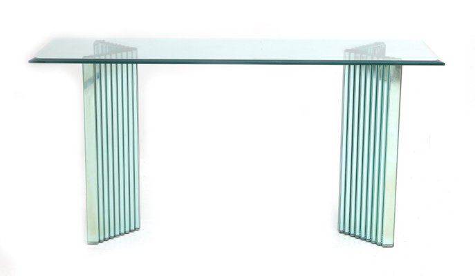 Glass Console or Sideboard with Mirroring Glass by Luigi Massoni for Gallotti & Radice-JAG-1251832