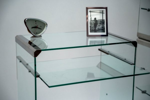 Glass Desk by Pierangelo Gallotti for Gallotti & Radice, Italy, 1980s-PMQ-1427909