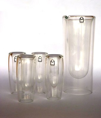 Glass Drink Set from Ichendorf, 1970s, Set of 5-GKB-840747