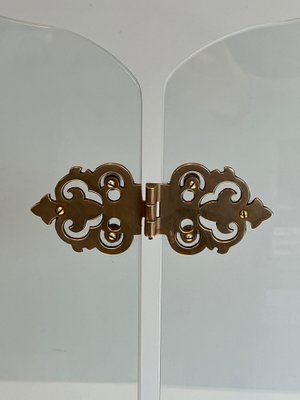 Glass Firewall and Bronze Hinges, 1970s-BA-1481508