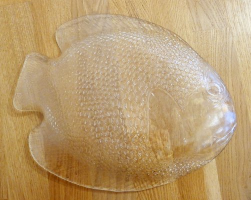 Glass Fish Plates by Arcoroc Arc, 1970s, Set of 12-RNR-1285552