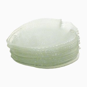 Glass Fish Plates by Arcoroc Arc, 1970s, Set of 12-RNR-1285552