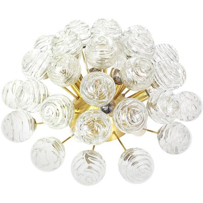 Glass Flush Mount Snowballs from Doria, Germany, 1970s-UGR-1085916