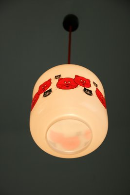 Glass Frogs and Cats Childrens Pendant Lamps, 1980s, Set of 2-HGJ-712521