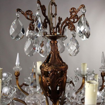 Glass Gilded Bronze Chandelier-VMM-2035080