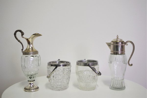 Glass Jugs, 1960s, Set of 4-KNM-938352