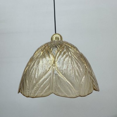 Glass Leaf Hanging Lamp from Peill & Putzer, 1970s-BGP-1798439