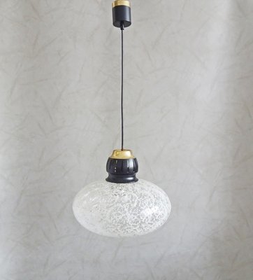 Glass Pendant Lamp, 1960s-POM-574198