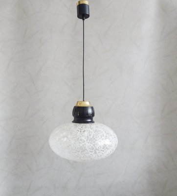 Glass Pendant Lamp, 1960s-POM-574198