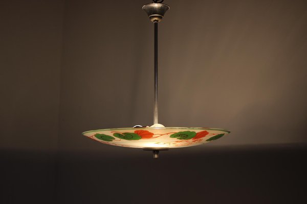 Glass Pendant Lamp from Zukov, 1980s-TZ-592133