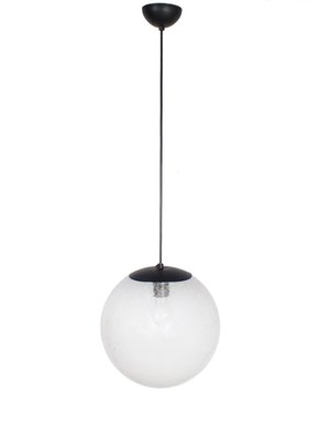 Glass Pendant Lamp with Air Bubbles Attributed to Raak, 1960s-PX-699465