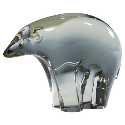 Glass Sculpture of an Ice Bear attributed to Livio Seguso, 1970s-KJP-2036585