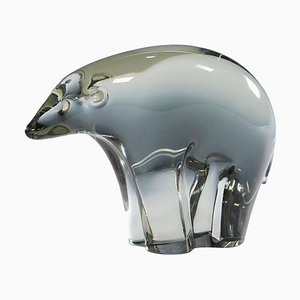 Glass Sculpture of an Ice Bear attributed to Livio Seguso, 1970s-KJP-2036585