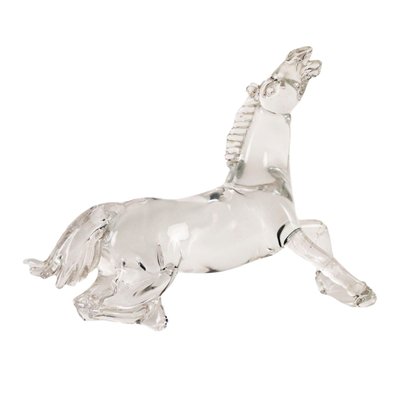 Glass Sculpture of Horse by Arnaldo Zanella-VMM-1713250