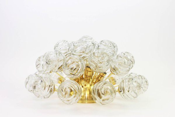 Glass Sputnik Flush Mount Snowballs from Doria, Germany, 1970s-UGR-1085724