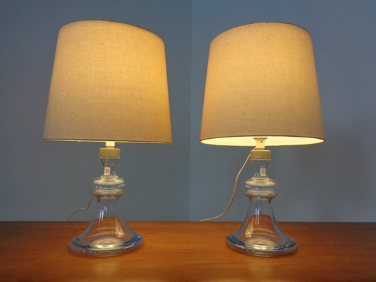 Glass Table Lamps by Michael Bang for Holmegaard, 1970s, Set of 2-RDW-1289514