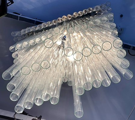 Glass Tube Ceiling Lamp, 1970s-IKW-828257