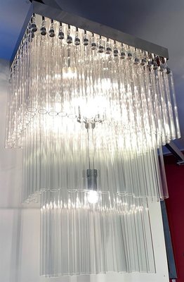 Glass Tube Ceiling Lamp, 1970s-IKW-828257