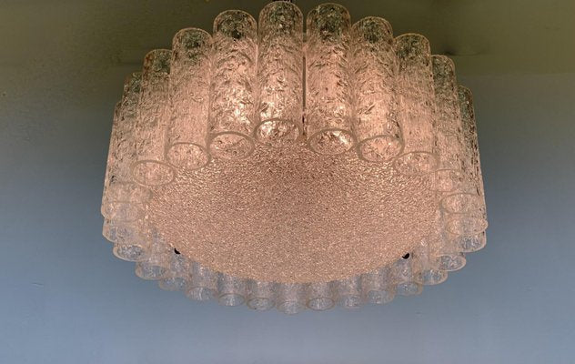 Glass Tubes Chandelier Flush Mount from Doria Leuchten, 1960s-BGP-1351401