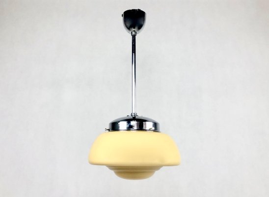 Glass UFO Pendant Lamp from Napako, 1960s-ZCY-1376082