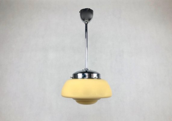 Glass UFO Pendant Lamp from Napako, 1960s-ZCY-1376082