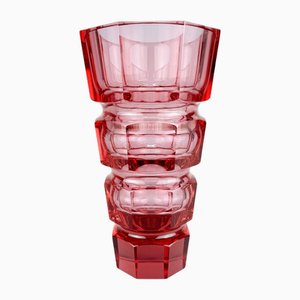 Glass Vase by Josef Hoffmann for Moser, 1940s-TZ-2018640