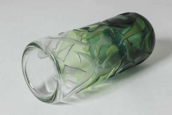 Glass Vase by Vicke Lindstrand for Kosta, 1950s-NL-715066