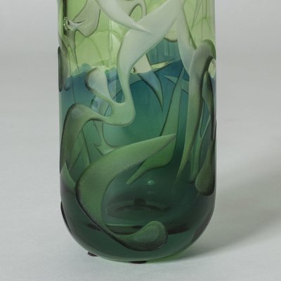 Glass Vase by Vicke Lindstrand for Kosta, 1950s-NL-715066