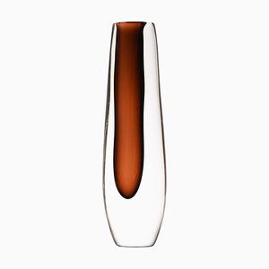 Glass Vase in Dark Brown by Vicke Lindstrand, 1960s-SC-1771417