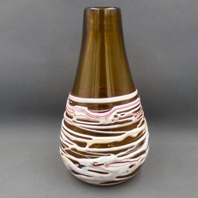 Glass Vase with Melted Ribbon Strands from Venini, 1960s-WK-1435977