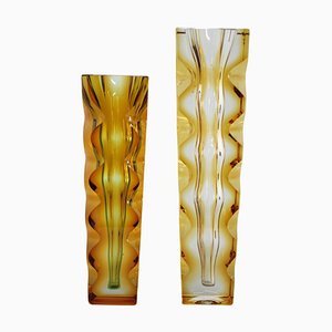 Glass Vases by Oldrich Lipsky, Czechoslovakia, 1970s, Set of 2-TZ-1271594