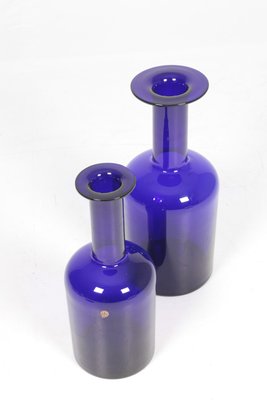 Glass Vases by Otto Brauer for Kastrup glasværk, 1950s, Set of 2-FK-562066