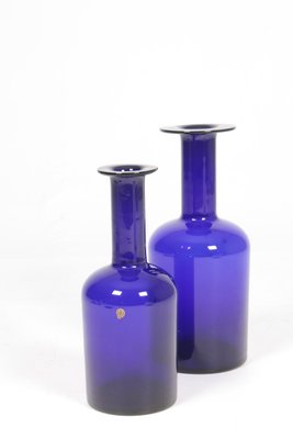 Glass Vases by Otto Brauer for Kastrup glasværk, 1950s, Set of 2-FK-562066