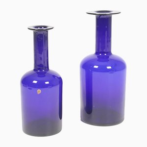 Glass Vases by Otto Brauer for Kastrup glasværk, 1950s, Set of 2-FK-562066