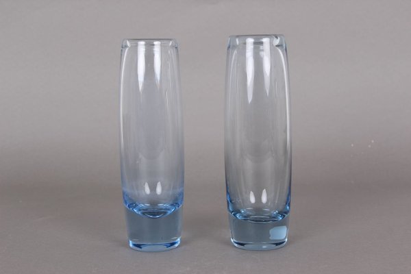 Glass Vases by Per Lütken for Holmegaard, 1960s, Set of 2-DQ-552589