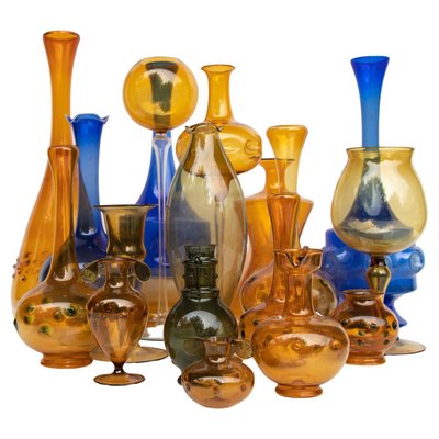 Glass Vases from Bimini, Lauscha, Set of 18-DEK-1444361