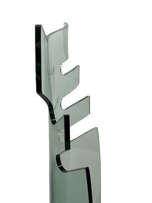 Glass with Bronze Standing Coat Rack-UCH-1288582