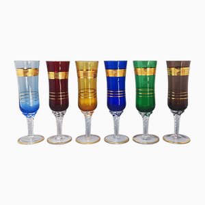 Glasses in Murano Glass, Italy, 1960s, Set of 6-QGR-1746226