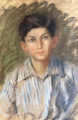 Glauco Cambon, Portrait of a Young Boy, 1900s, Pastel on Paper-CJU-2032160