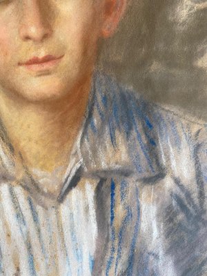 Glauco Cambon, Portrait of a Young Boy, 1900s, Pastel on Paper-CJU-2032160