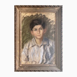 Glauco Cambon, Portrait of a Young Boy, 1900s, Pastel on Paper-CJU-2032160