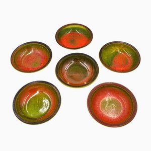 Glazed Ceramic Bowls by Alessio Tasca, 1970s, Set of 7-MLN-1189829