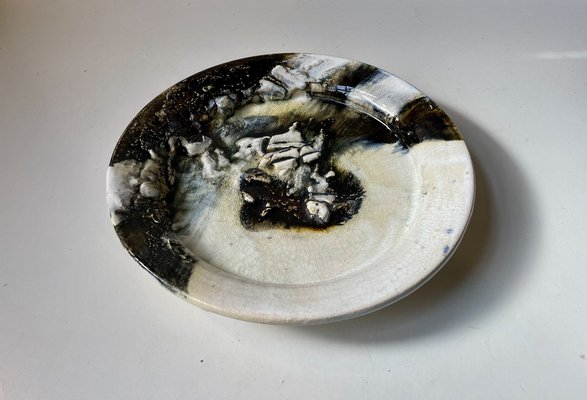 Glazed Ceramic Dish with Abstract Motif by Jeppe Hagedorn-Olsen, 1984-LCR-1767040