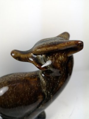 Glazed Ceramic Fox Sculpture, 1960s-UWE-1022631