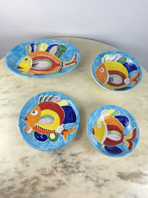 Glazed Ceramic Plates from La Musa, Italy, 1980s, Set of 4-YST-1811938