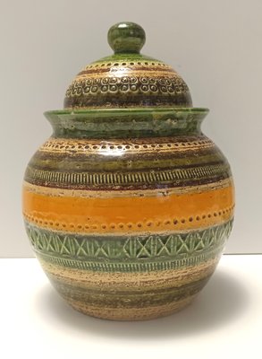 Glazed Ceramic Sahara Series Vase attributed to Aldo Londi for Bitossi and Cer Paoli, 1960s-JPQ-2024737