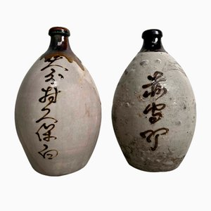 Glazed Ceramic Sake Bottles, Japan, 1890s, Set of 2-DWL-1703870